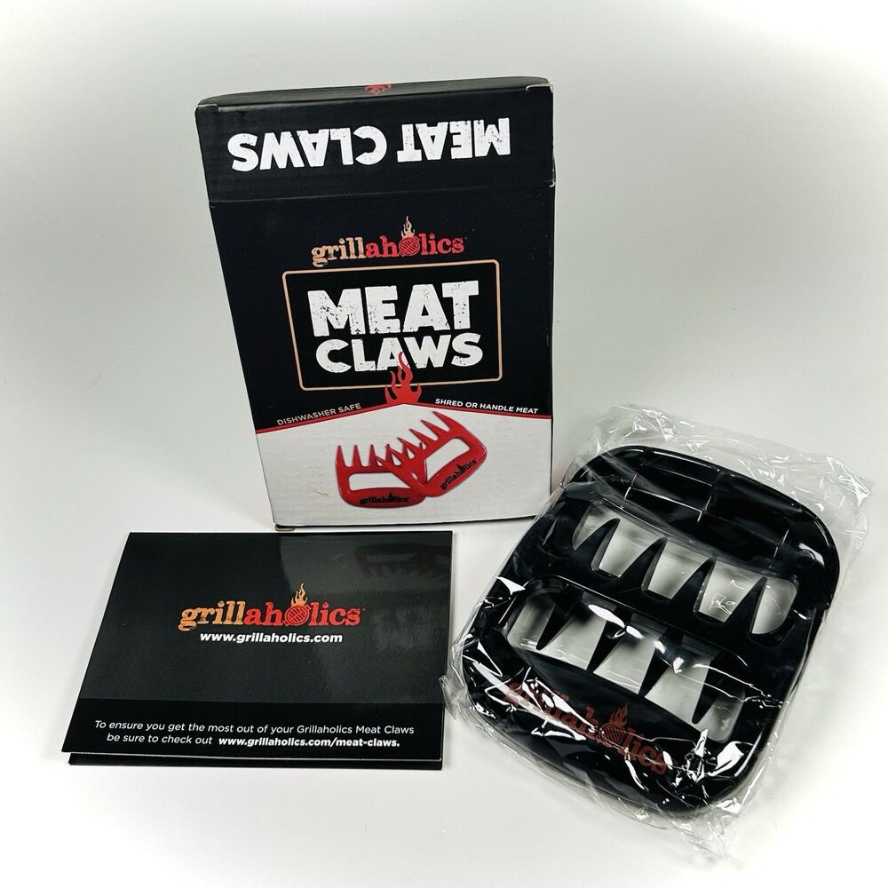 NIB Black Grillaholics Meat Claws Shredder for Barbecue, Smoker, Grill
